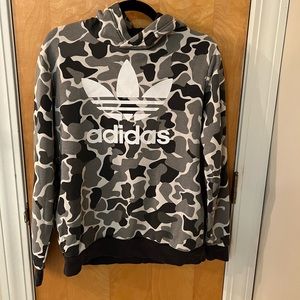Gray and white camo Adidas hoodie